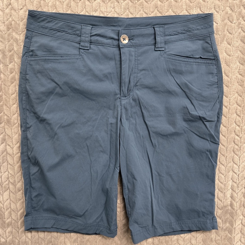 Eddie Bauer Travex Shorts Womens 4 Blue Hiking Lightweight Camping Pocket